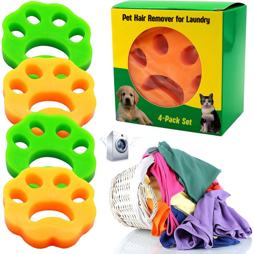4-Pack Pet Hair Remover for Laundry